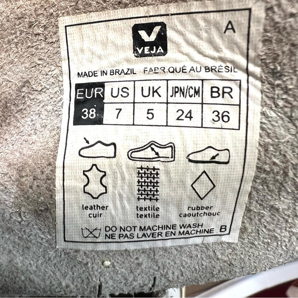 Veja V10 White Leather Casual Sneakers Women’s 38 - Picture 12 of 15